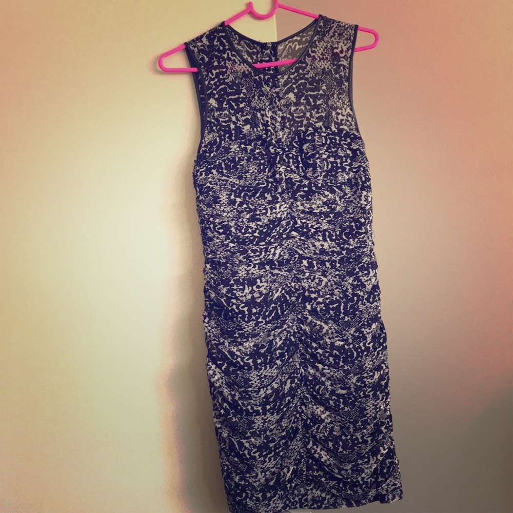 Animal Print Ruffled Cocktail Dress - Picture 3 of 7
